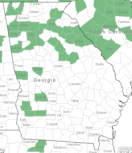 The Georgia range of Antennaria plantaginifolia